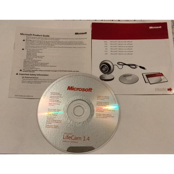 Microsoft LifeCam Software Installation CD Product Guide Information - Picture 1 of 6